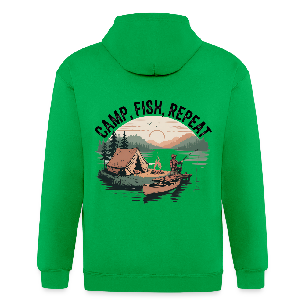 Unisex Heavyweight Hooded Jacket - kelly green