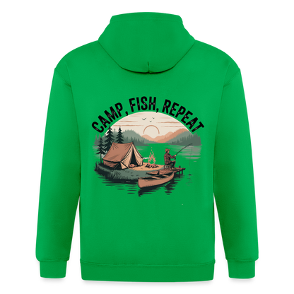 Unisex Heavyweight Hooded Jacket - kelly green