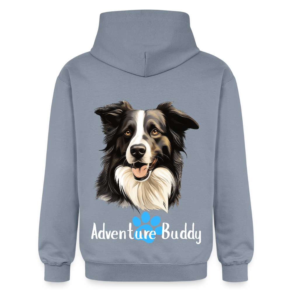 Adult Unisex  Midweight Hoodie  {Customise Breed & Paw} - blue
