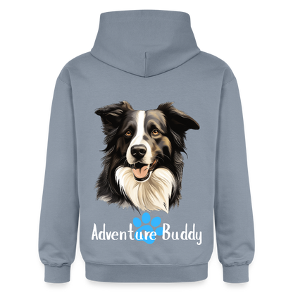 Adult Unisex  Midweight Hoodie  {Customise Breed & Paw} - blue