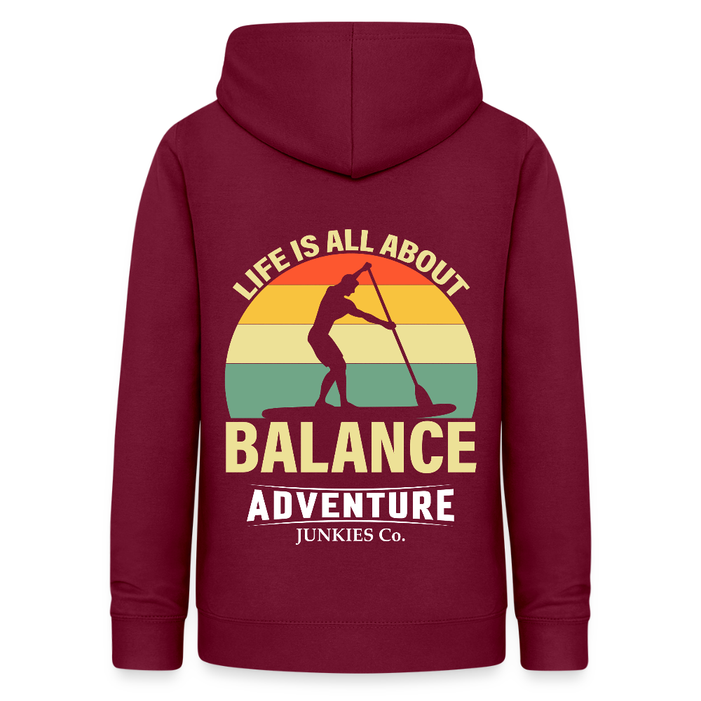 Women's Hoodie  Water Adventure - bordeaux