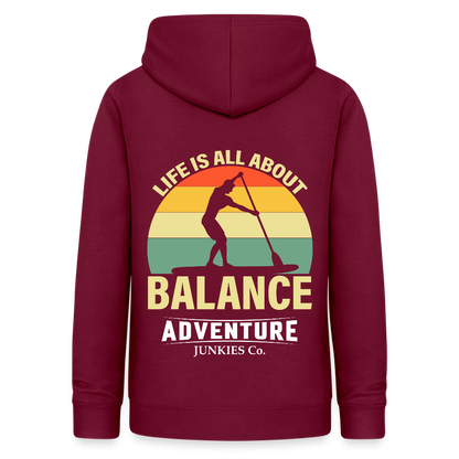 Women's Hoodie  Water Adventure - bordeaux