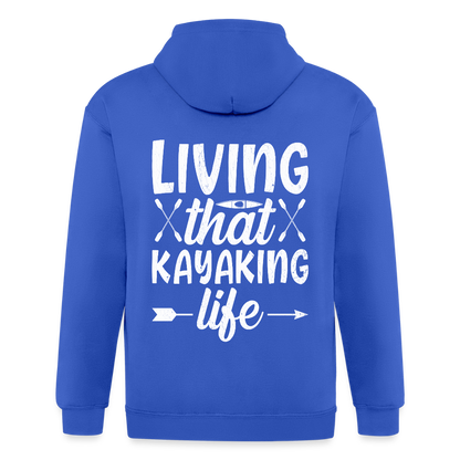 Unisex Heavyweight Hooded Jacket - royal blue