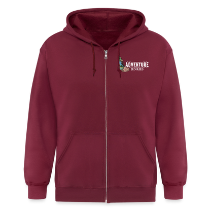 Adult Unisex Heavyweight Hooded Jacket - maroon