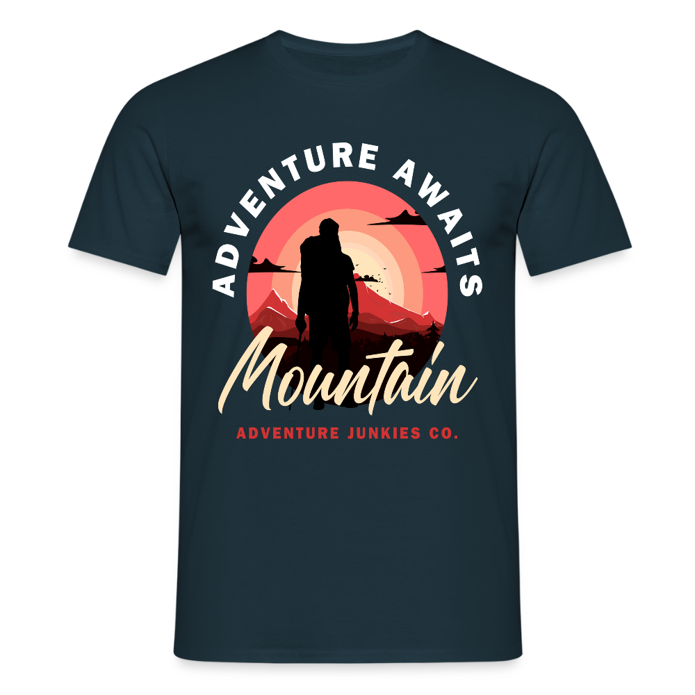Men's Hiking & Walking T-Shirt - navy
