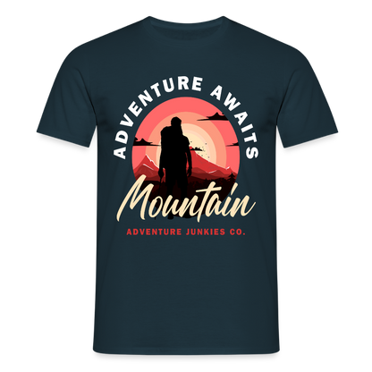Men's Hiking & Walking T-Shirt - navy