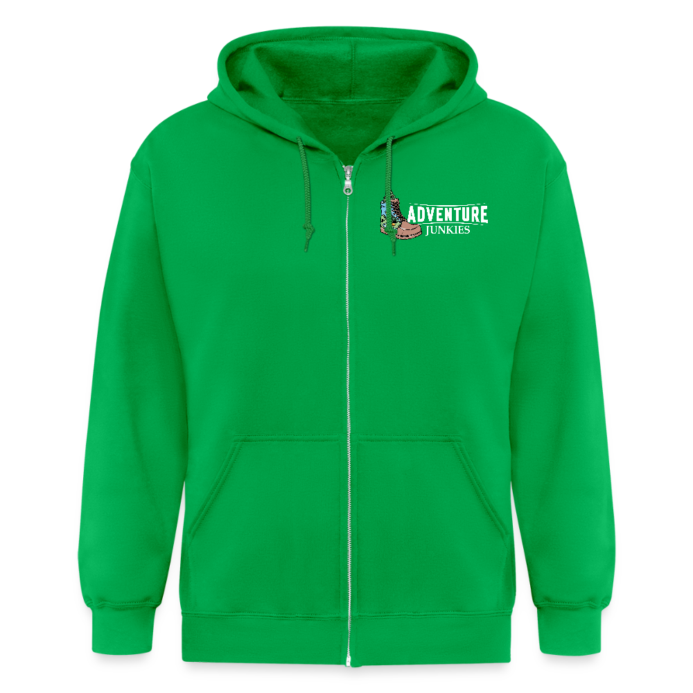 Adult Unisex Heavyweight Hooded Jacket - kelly green