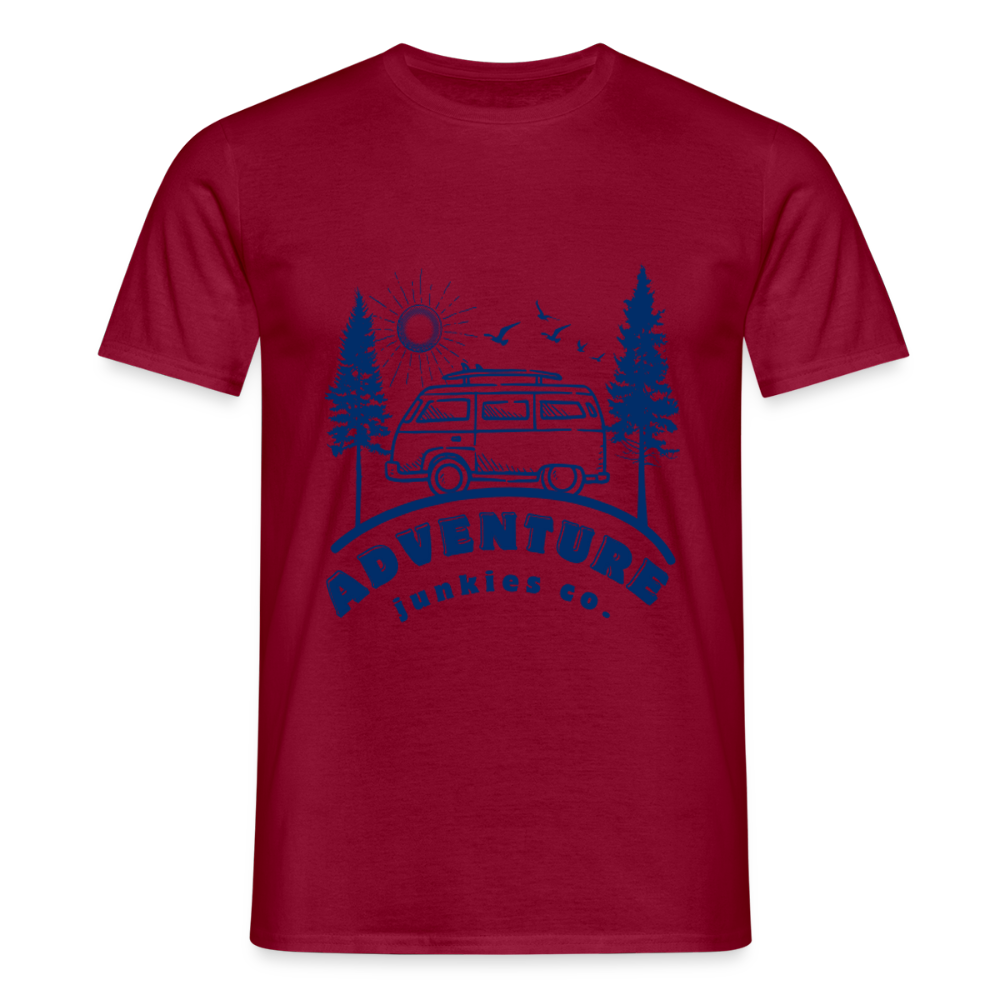 Men's Camping T-Shirt - brick red