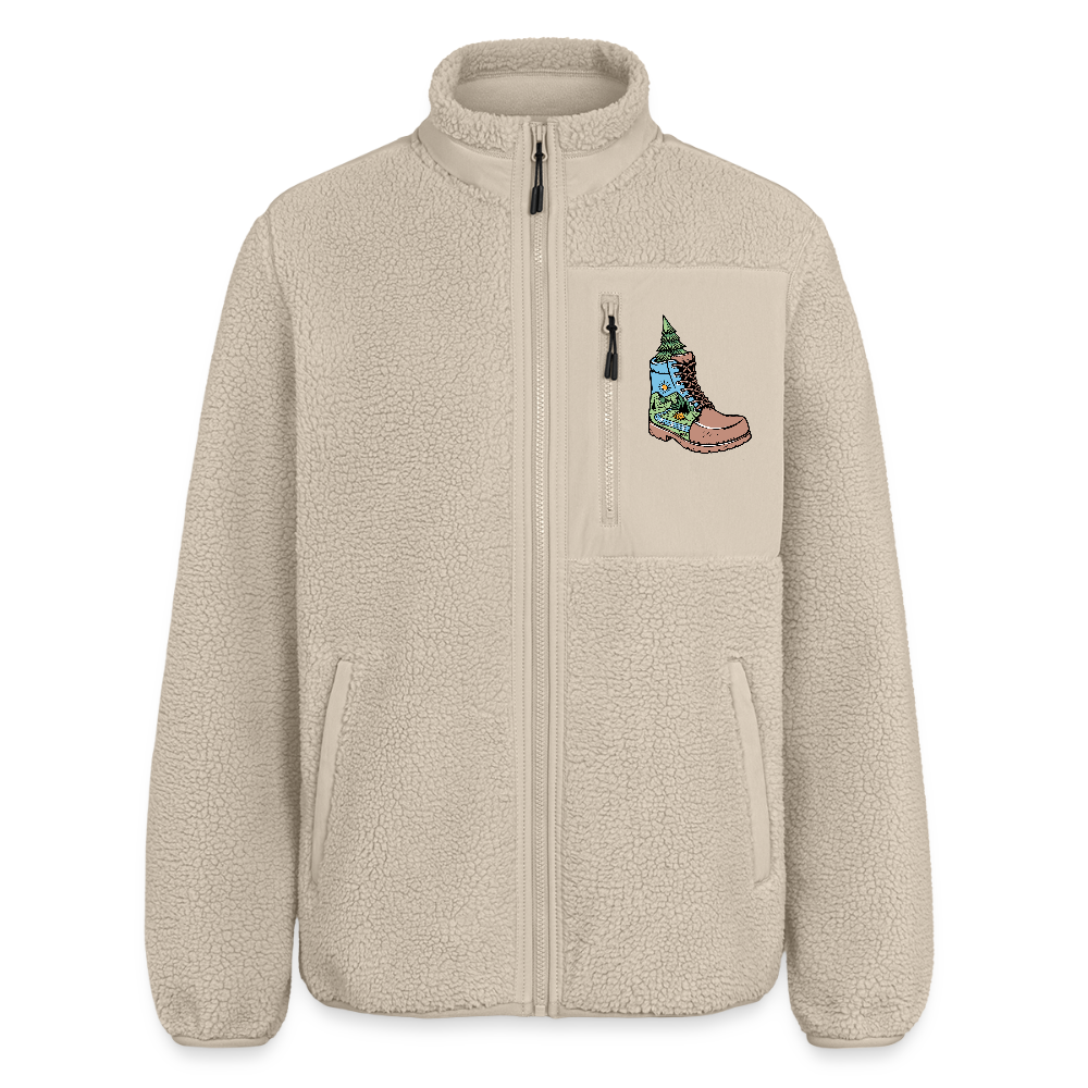 RELAXED FIT Unisex sherpa jacket - beige