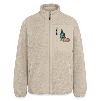 RELAXED FIT Unisex sherpa jacket - beige