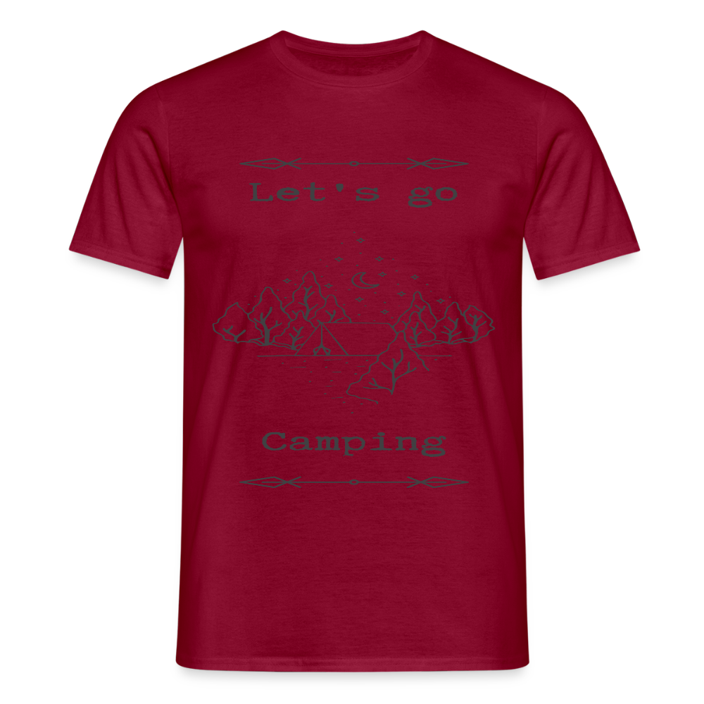 Men's  Camping T-Shirt - brick red