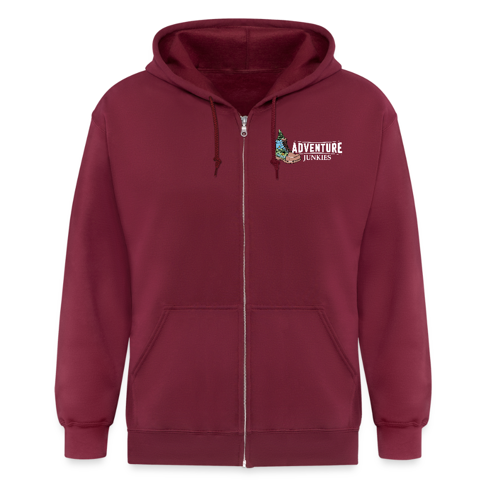 Unisex Heavyweight Hooded Jacket - maroon