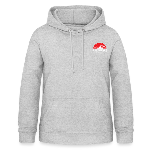 Women's Hoodie Red Logo Design - light heather grey