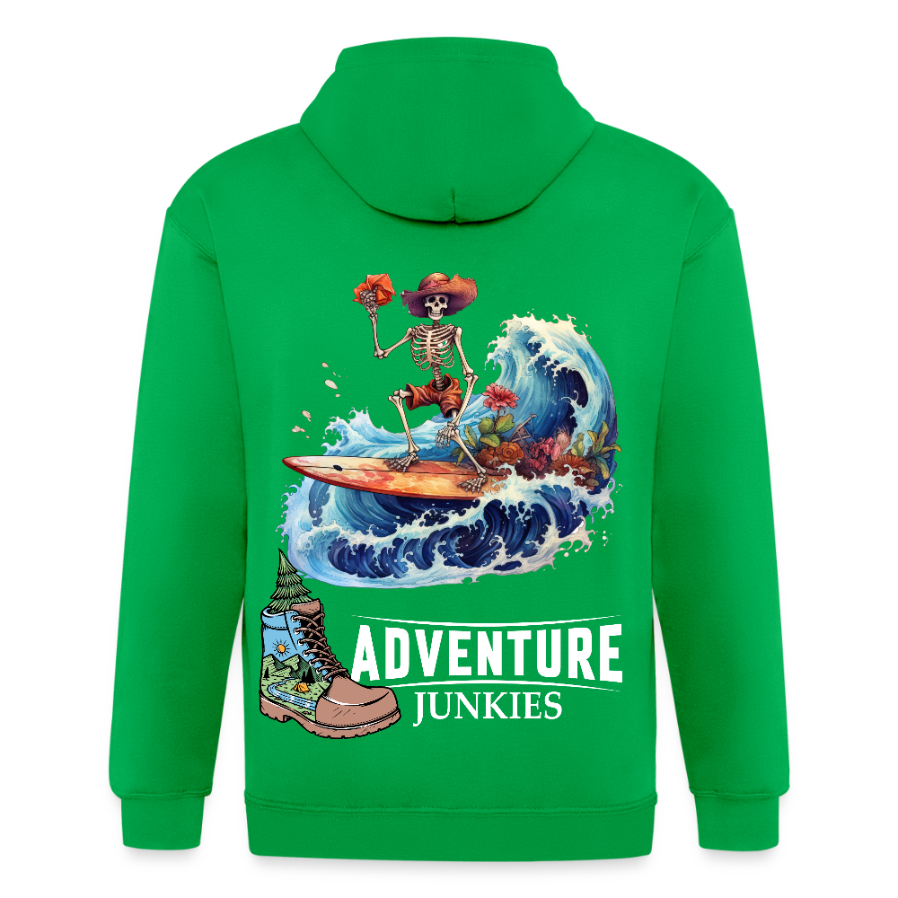 Adult Unisex Heavyweight Hooded Jacket - kelly green