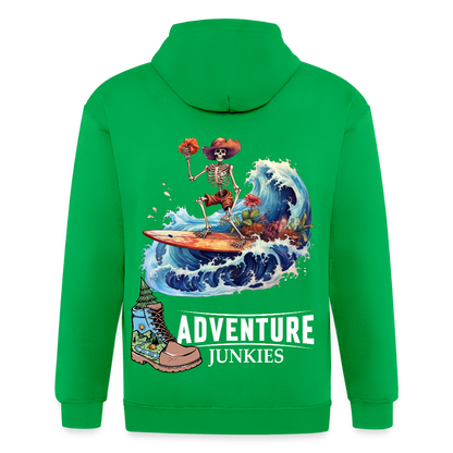 Adult Unisex Heavyweight Hooded Jacket - kelly green