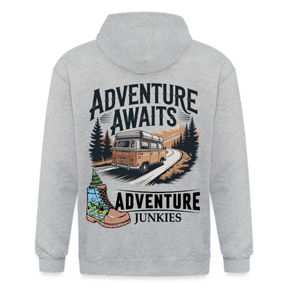 Unisex Heavyweight Hooded Jacket - heather grey