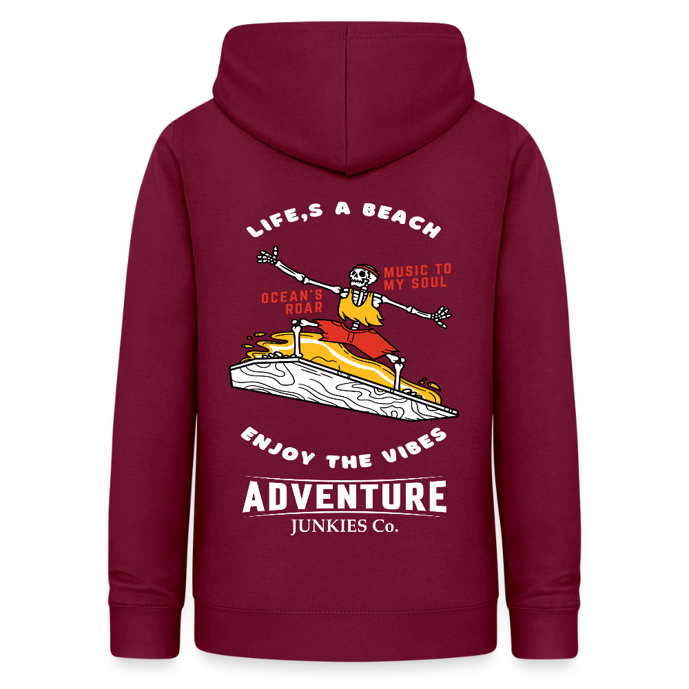 Women's Hoodie Water Adventure - bordeaux