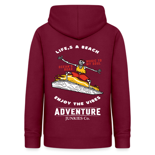 Women's Hoodie Water Adventure - bordeaux
