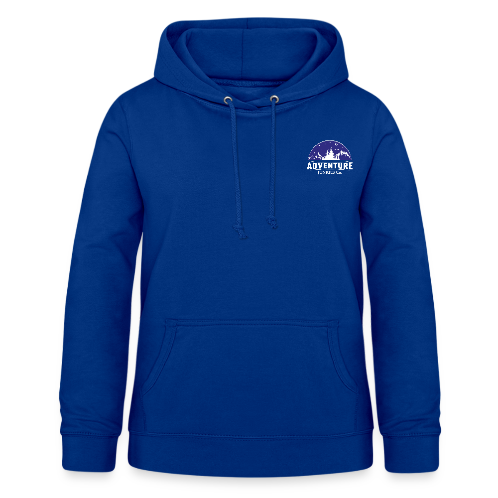 Women's Hoodie Dark Blue Logo Design - bright royal