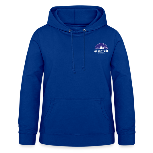 Women's Hoodie Dark Blue Logo Design - bright royal