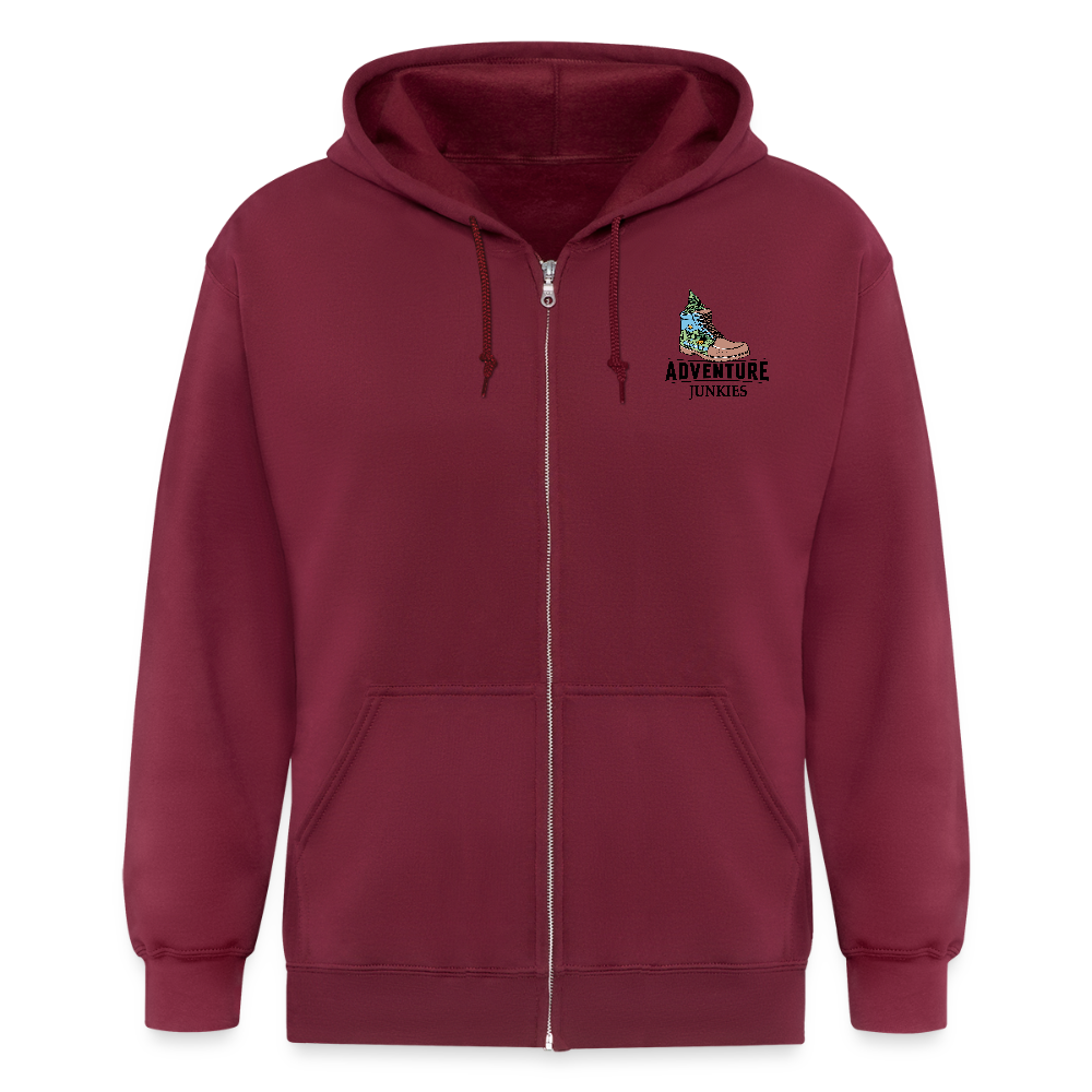 Unisex Heavyweight Hooded Jacket - maroon