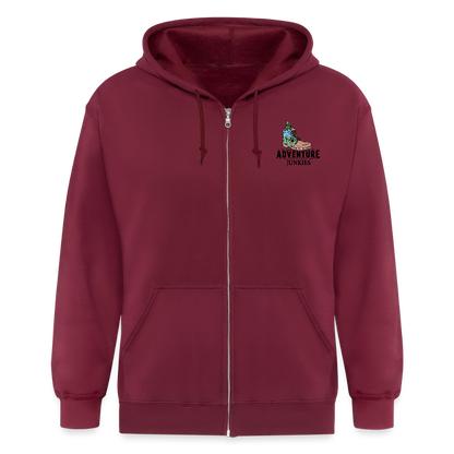 Unisex Heavyweight Hooded Jacket - maroon