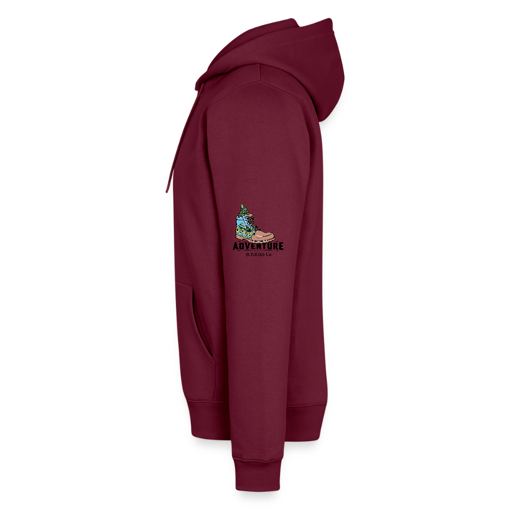 Men’s Premium Hiking / Walking Hoodie - burgundy