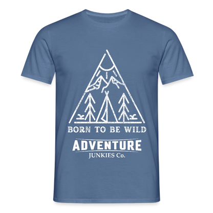 Men's Hiking & Walking T-Shirt - dove blue 