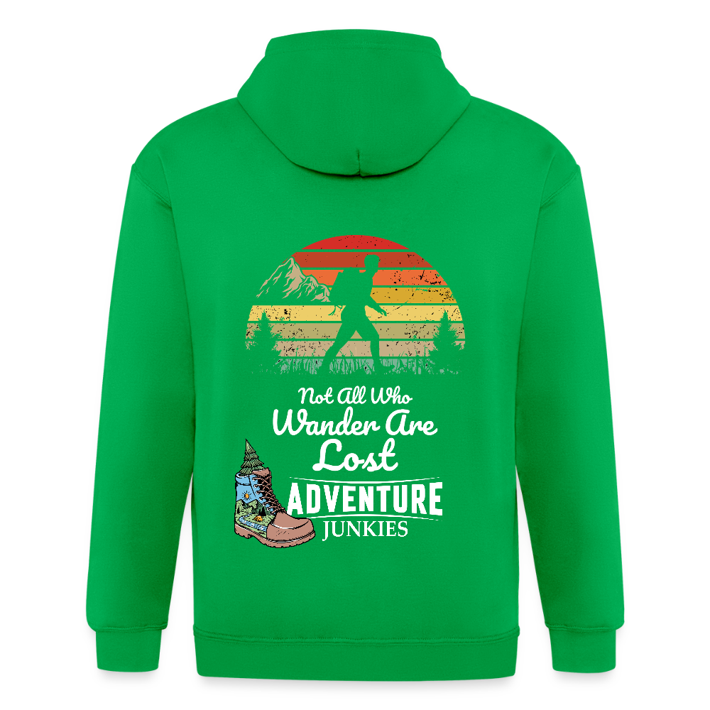 Adult Unisex Heavyweight Hooded Jacket - kelly green