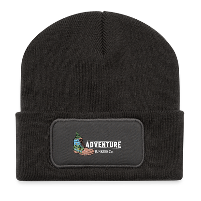 Recycled Patch Beanie - dark grey