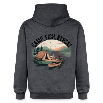 Unisex Midweight Hoodie - dark heather grey