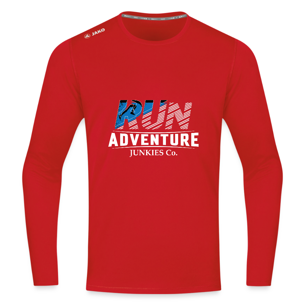 Long Sleeve Breathable Running Top - red