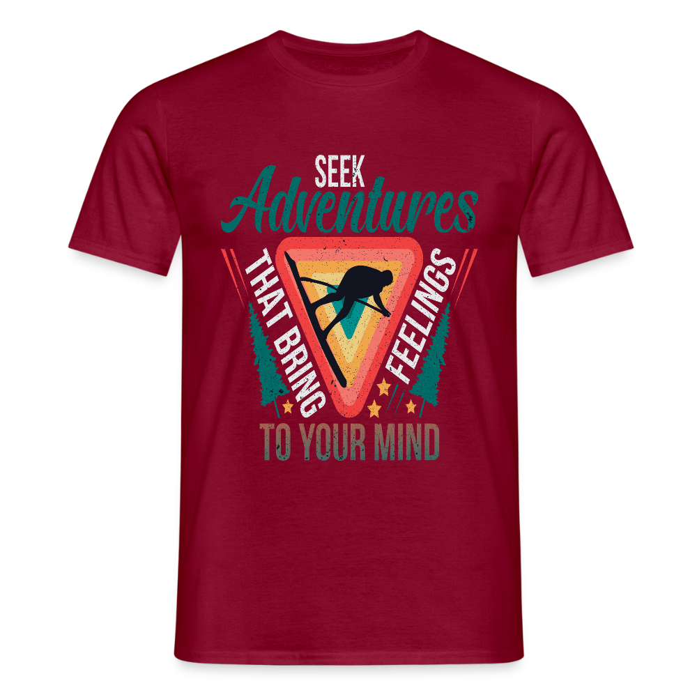 Men's Hiking & Walking T-Shirt - brick red