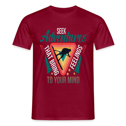 Men's Hiking & Walking T-Shirt - brick red