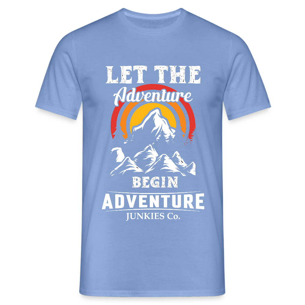 Men's Hiking & Walking T-Shirt - carolina blue