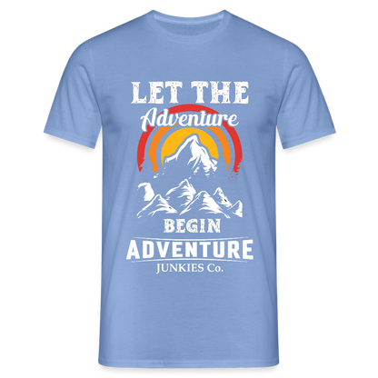 Men's Hiking & Walking T-Shirt - carolina blue