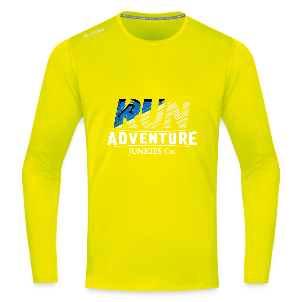 Long Sleeve Breathable Running Top - neon yellow