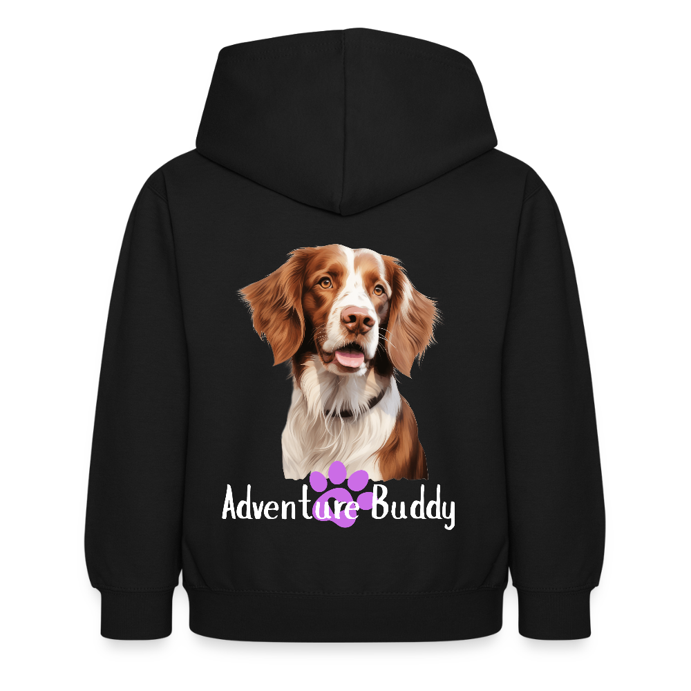 Children's Unisex  Hoodie { Customise Breed & Paw } - black
