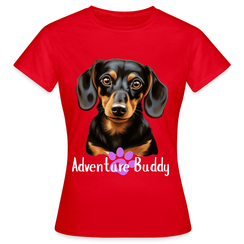 Women's T-Shirt  {Customise Breed & Paw } - red
