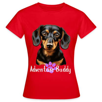 Women's T-Shirt  {Customise Breed & Paw } - red