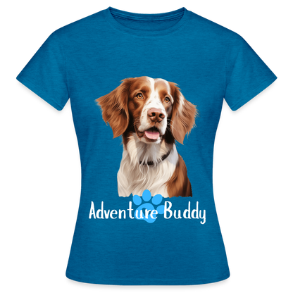 Women's T-Shirt   {Customise Breed & Paw } - antique blue sapphire heather