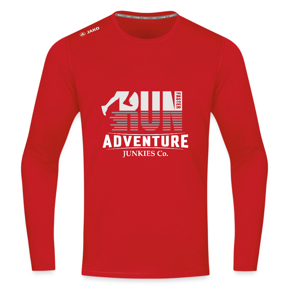 Long Sleeve Breathable Running Top - red