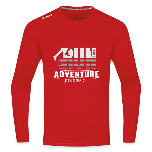 Long Sleeve Breathable Running Top - red