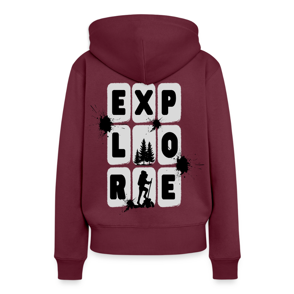 Women’s Premium  Hiking / Walking Hoodie - burgundy
