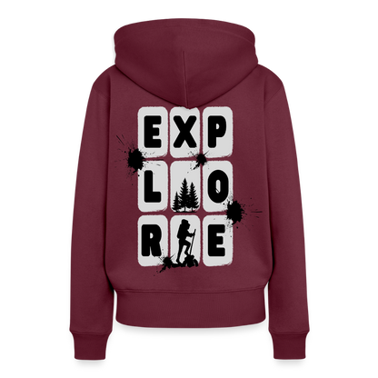 Women’s Premium  Hiking / Walking Hoodie - burgundy