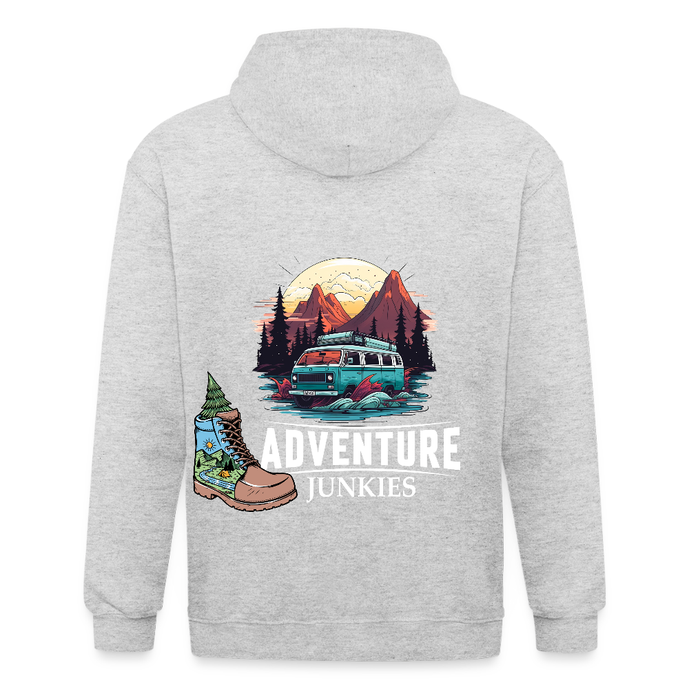 Unisex Heavyweight Hooded Jacket - heather white