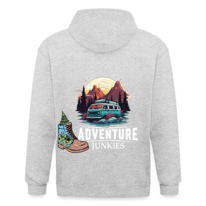 Unisex Heavyweight Hooded Jacket - heather white