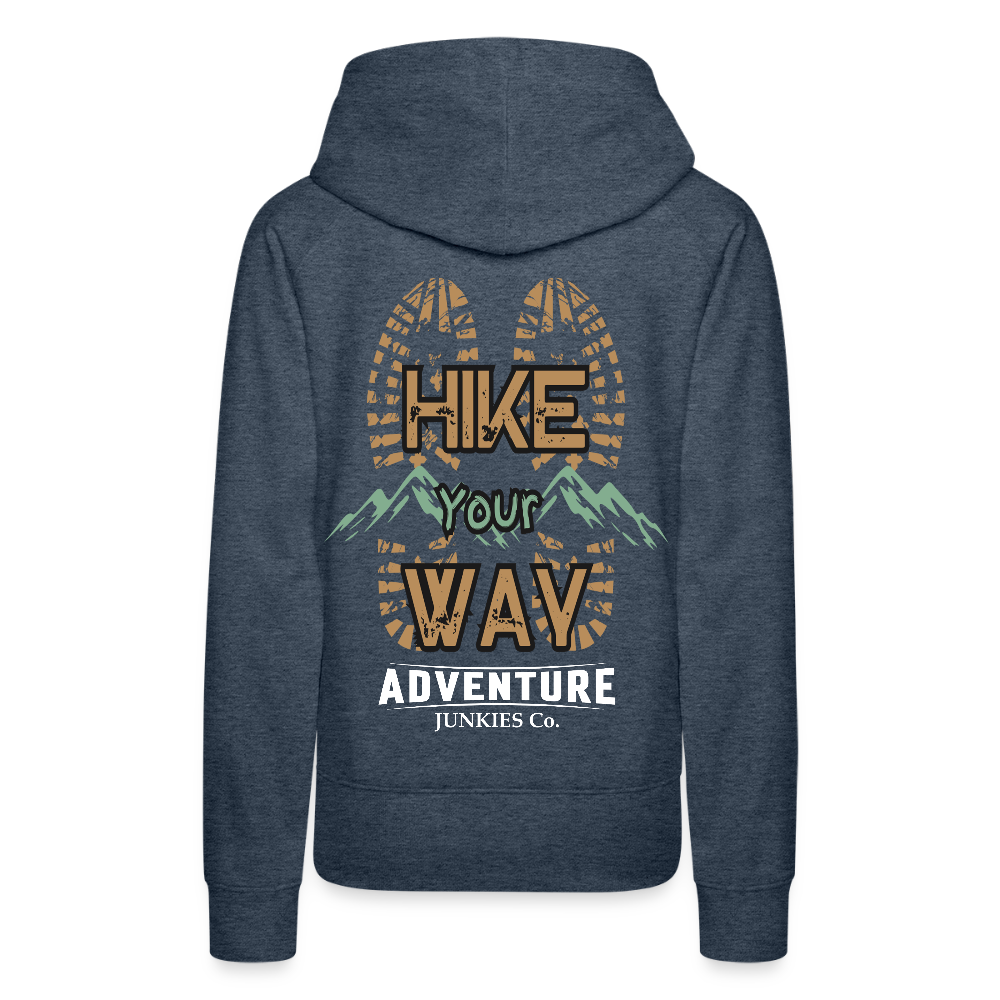 Women’s Premium  Hiking / Walking Hoodie - heather denim