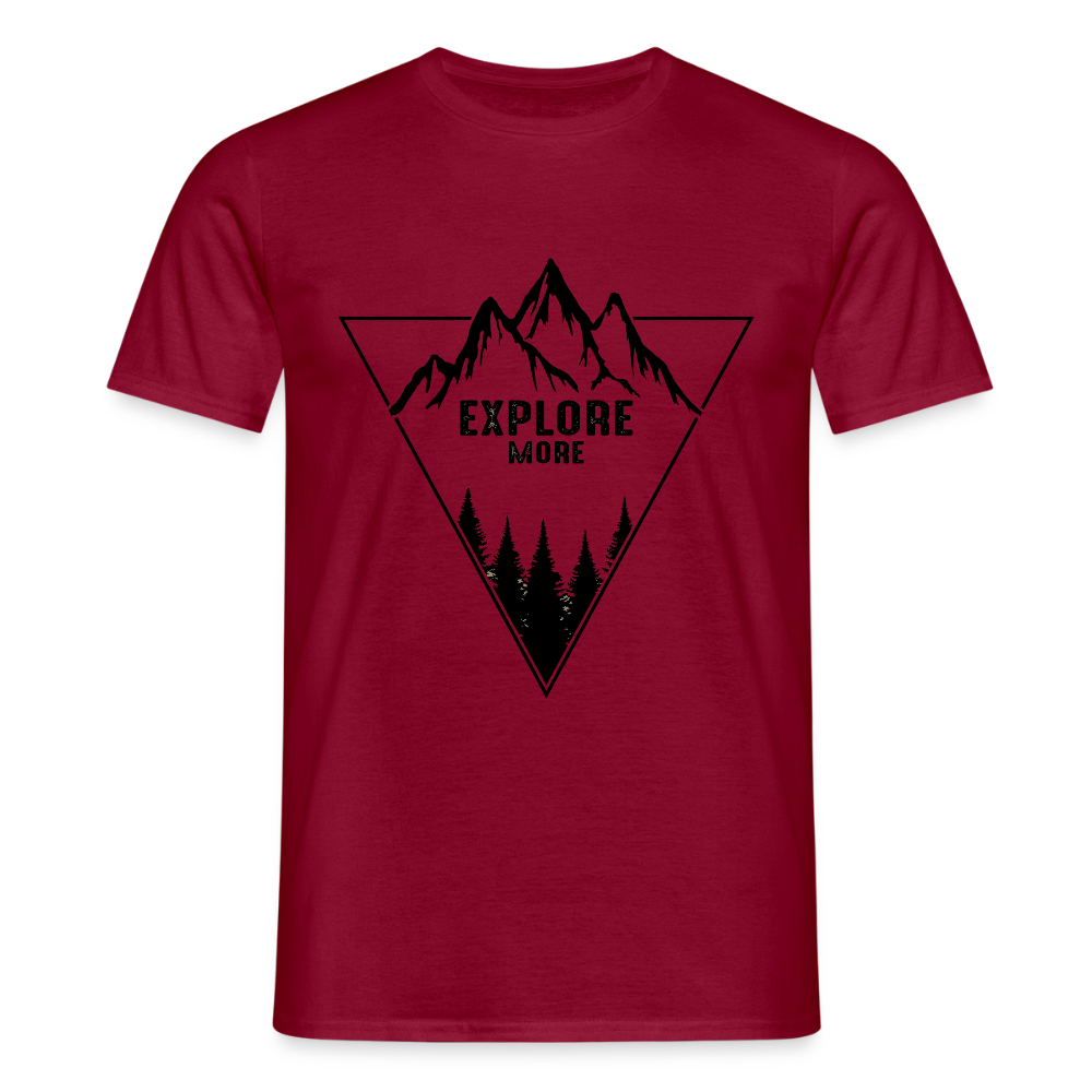 Men's Hiking & Walking  T-Shirt - brick red