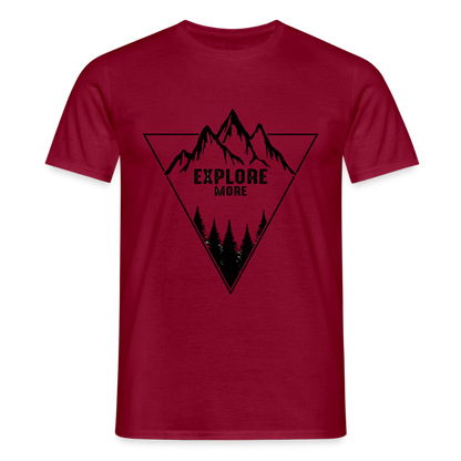 Men's Hiking & Walking  T-Shirt - brick red